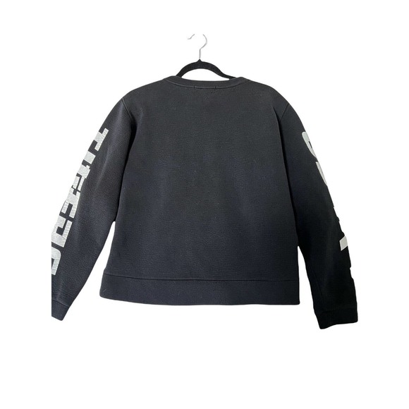 JUST FEMALE Womens Sweatshirt Black OSAKA TIGERS Pullover Spellout Size S - Picture 2 of 6